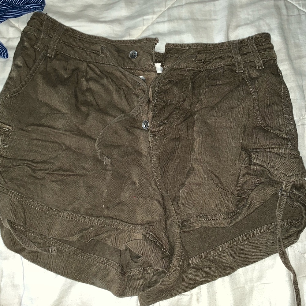army green shorts